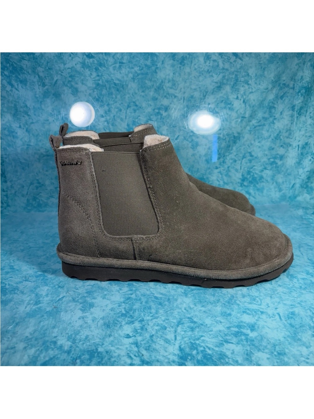 Bearpaw Brown Suede Shearling Lined Chelsea Boots Women’s Size 11